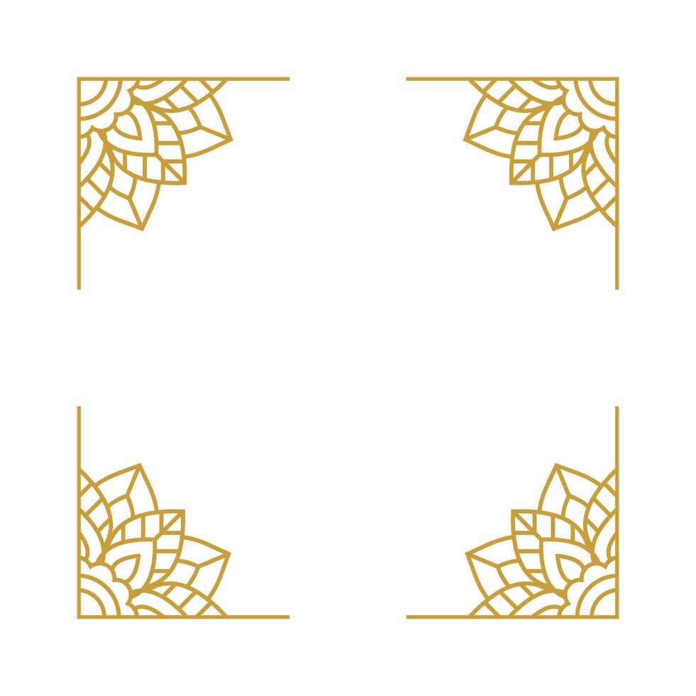 Mandala Wedding Ornament Gold Vector Design