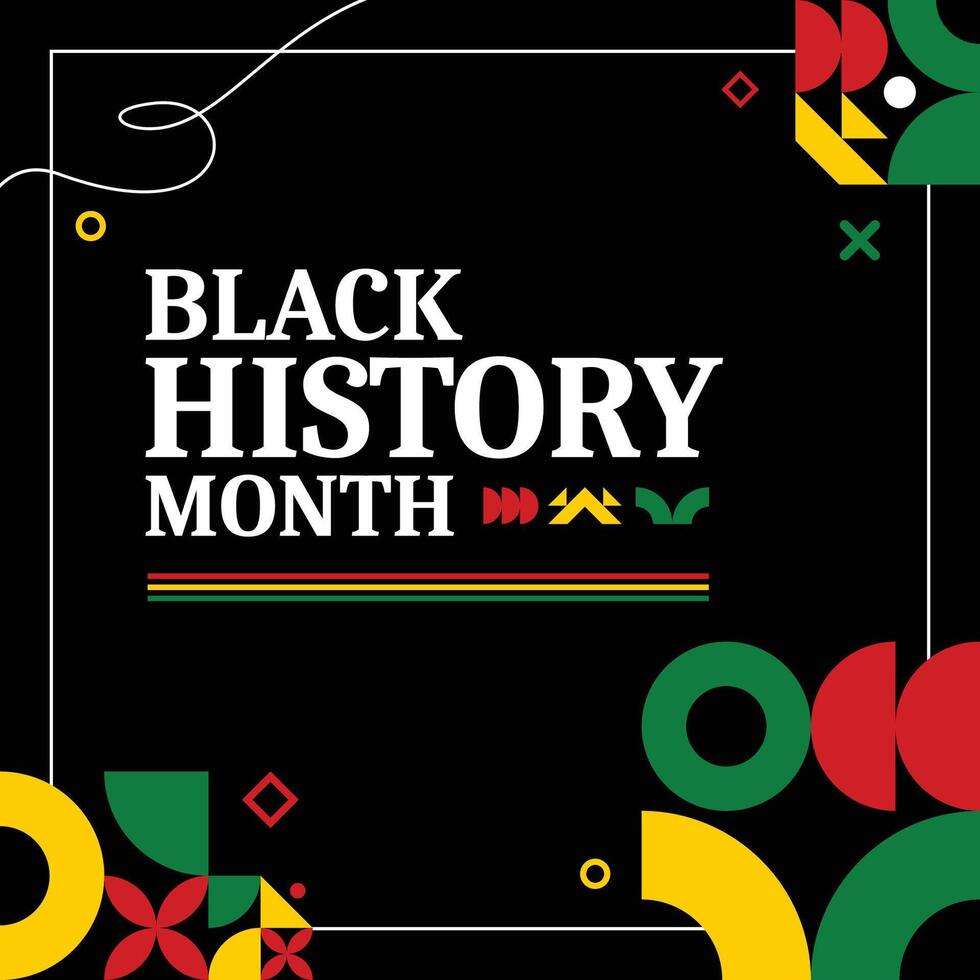 Black History Month Geometric Vector Design