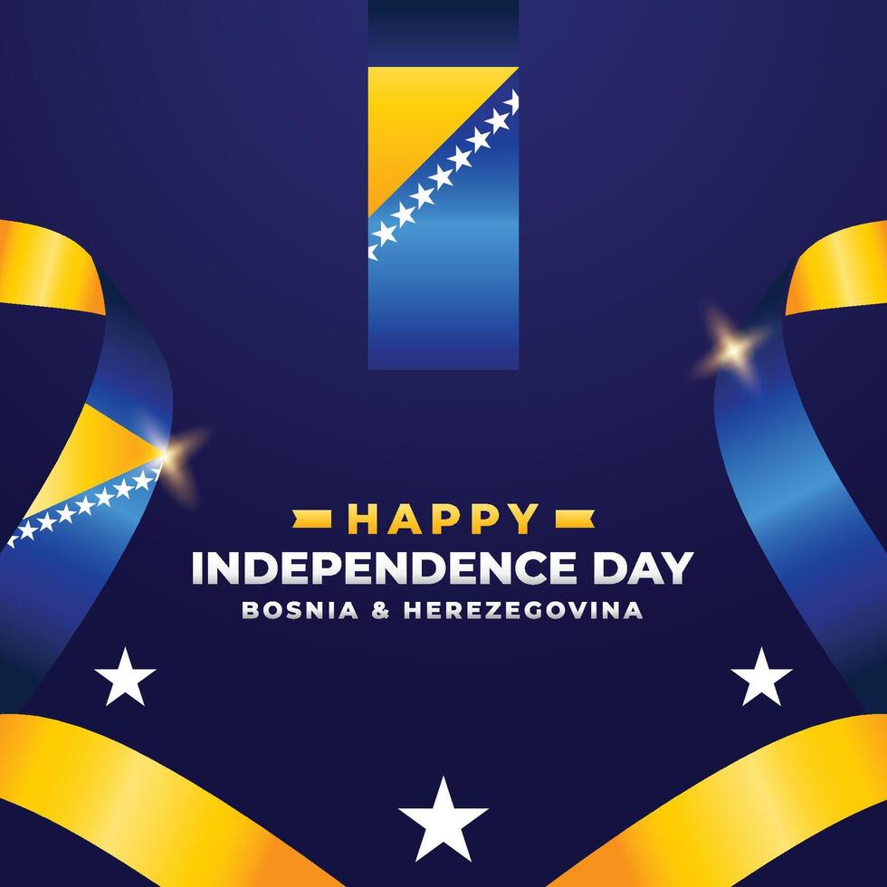 Bosnia independence day vector design template