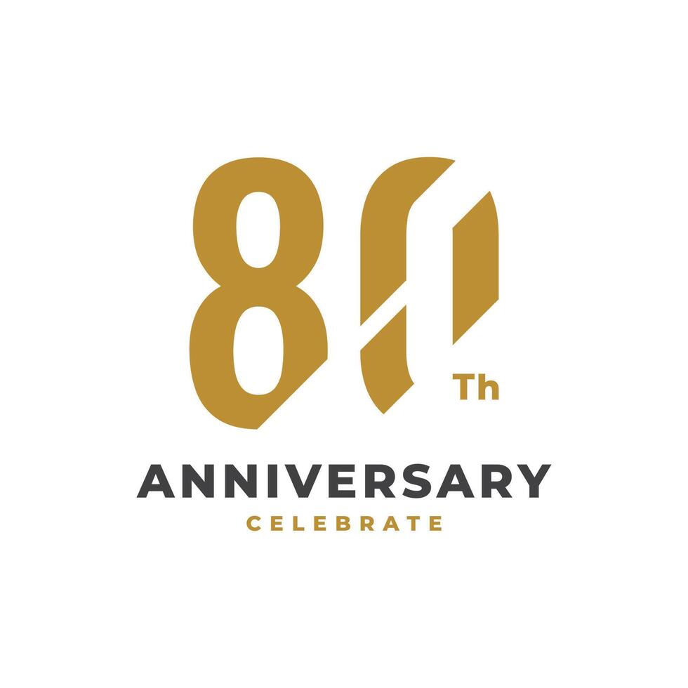 Anniversary Number Design For Greeting Moment vector