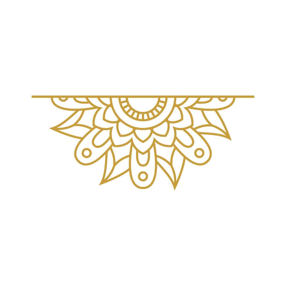 Mandala Wedding Ornament Gold Vector Design
