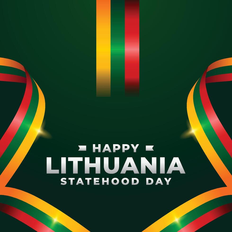 lithuania statehood day design illustration collection vector
