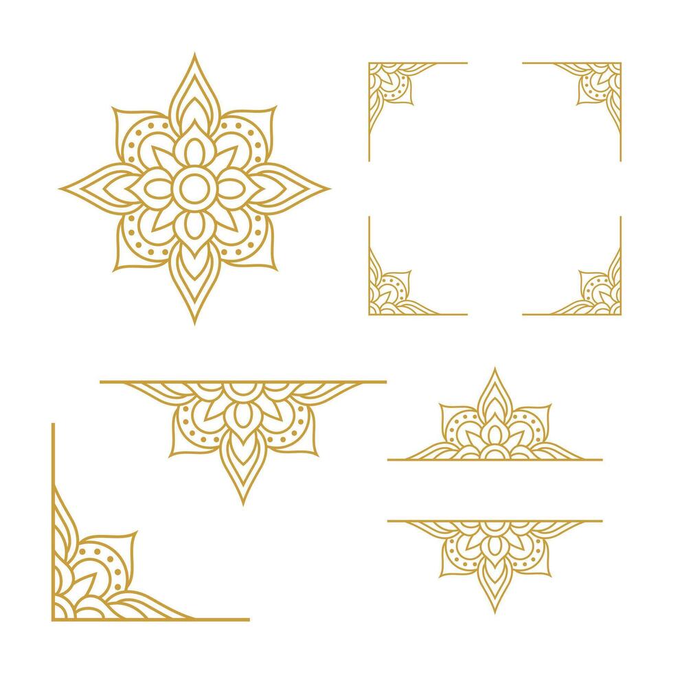 mandala Boda ornamento oro vector diseño