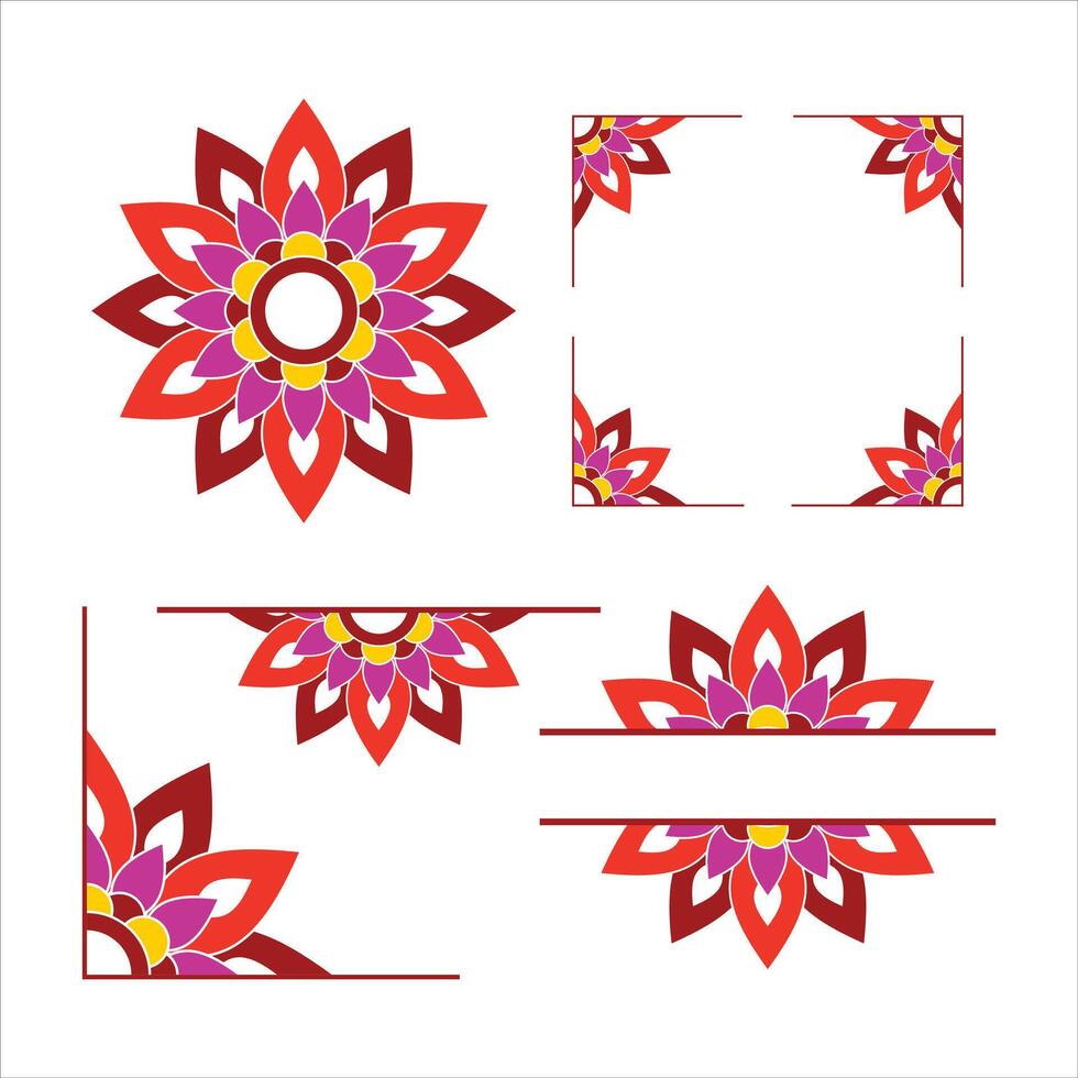 Mandala Wedding Ornament Vector Design