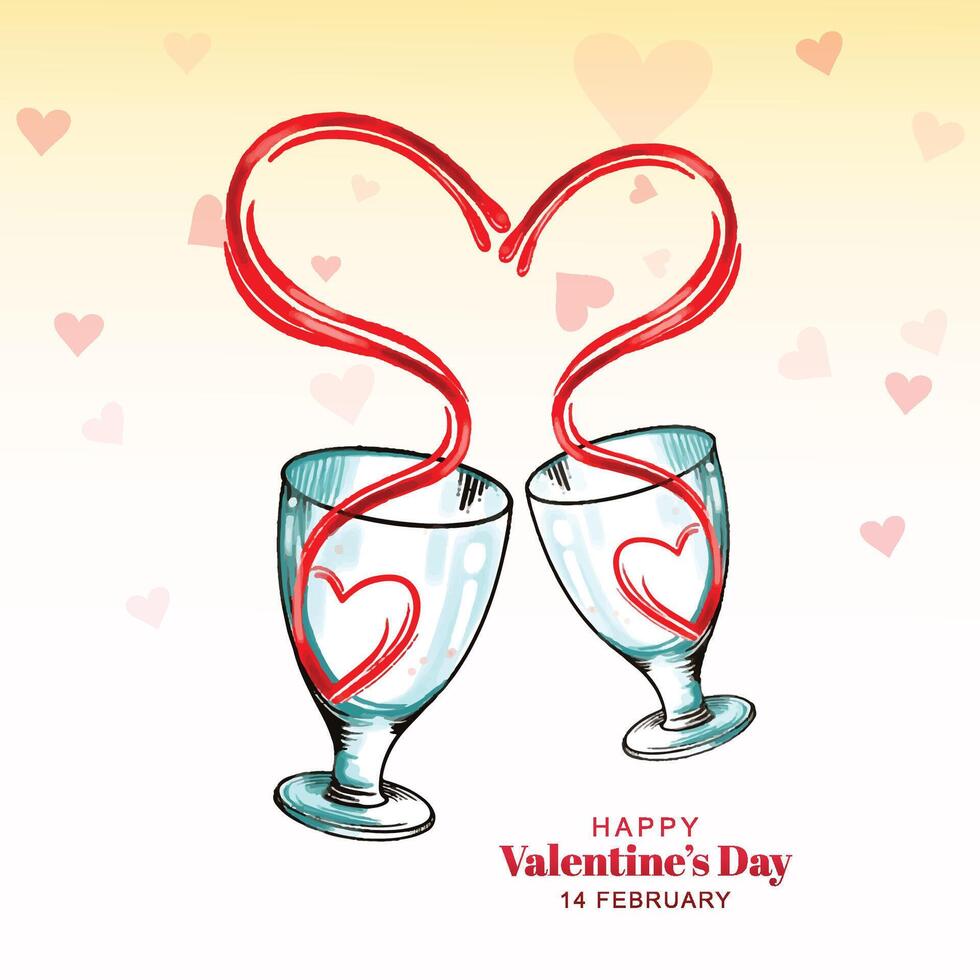 Beautiful valentine's day invitation card background vector