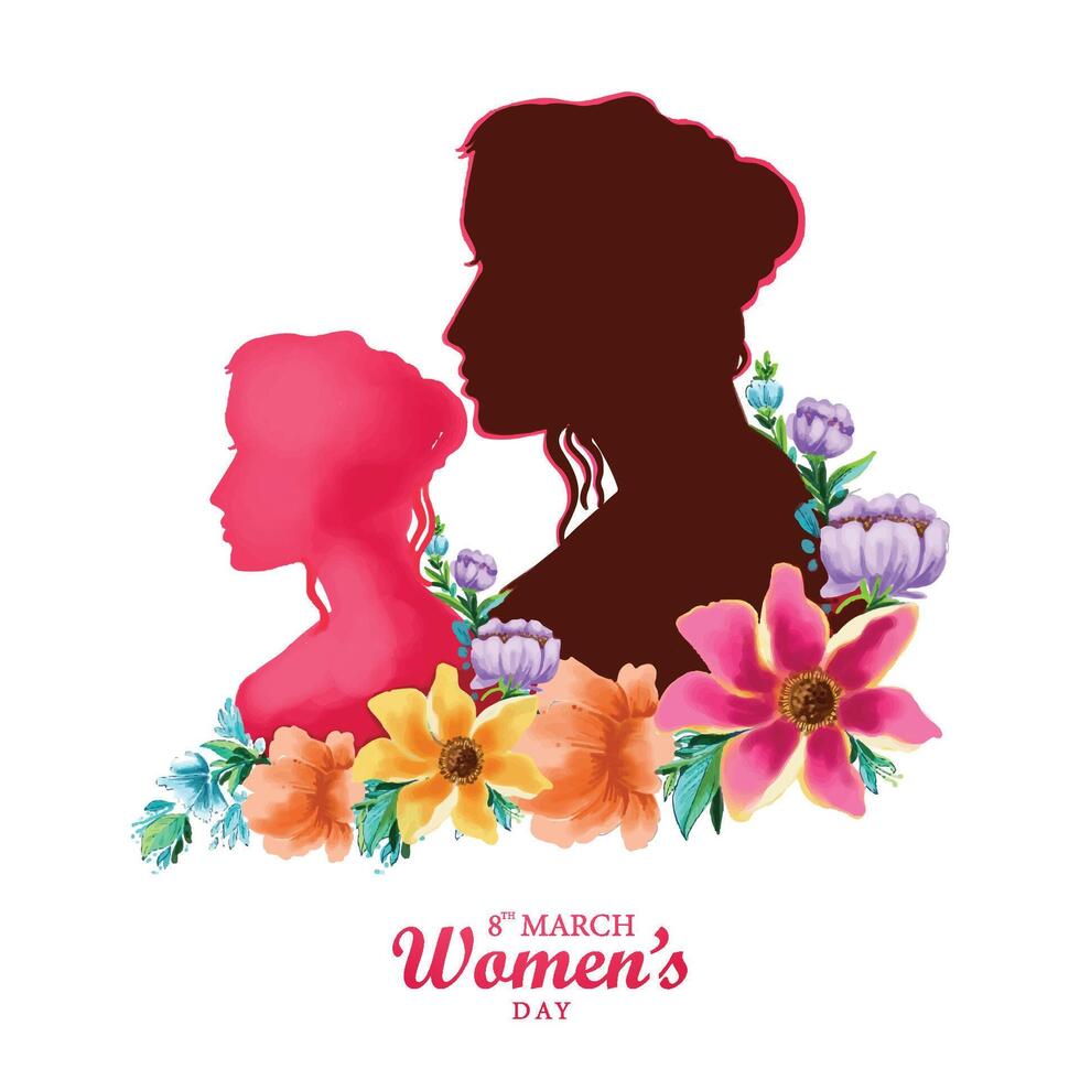 Happy womens day celebrations concept card design vector