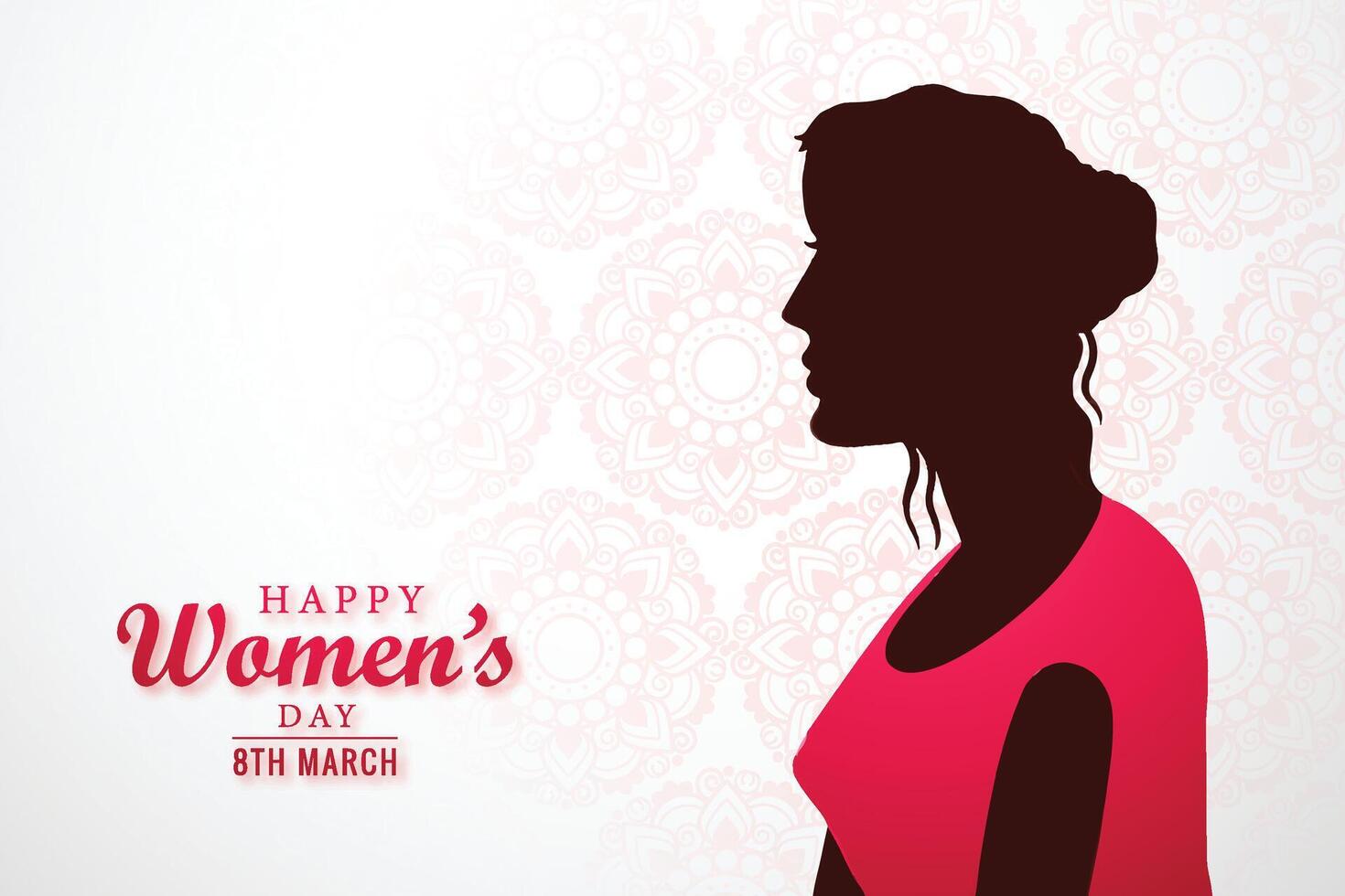 Celebration card for 8th march happy womens day background vector