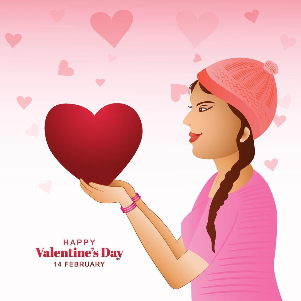 Beautiful valentine's day concept card background vector