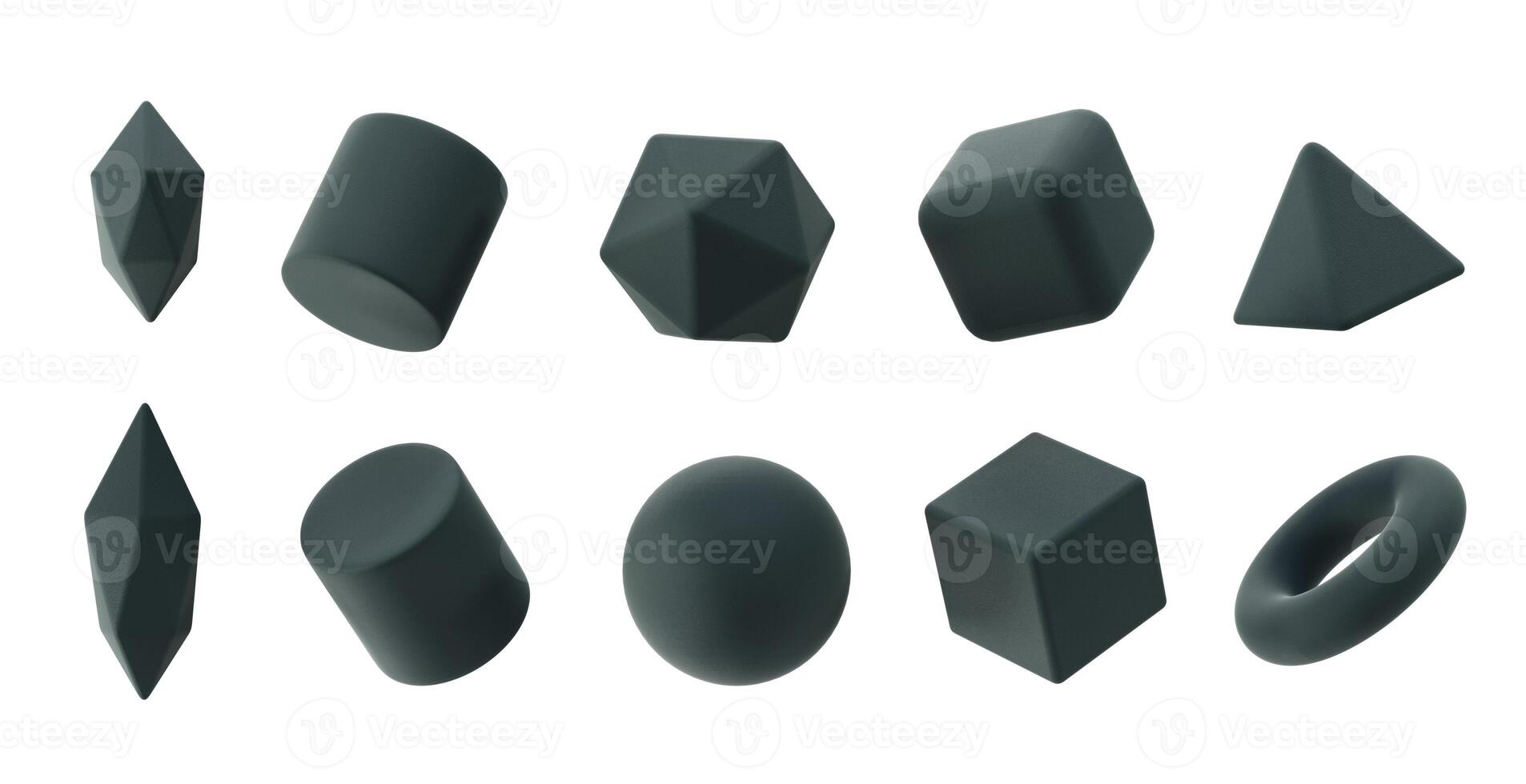 Object textiles texture geometry decoration set isolated background 3d rendering without AI generated photo