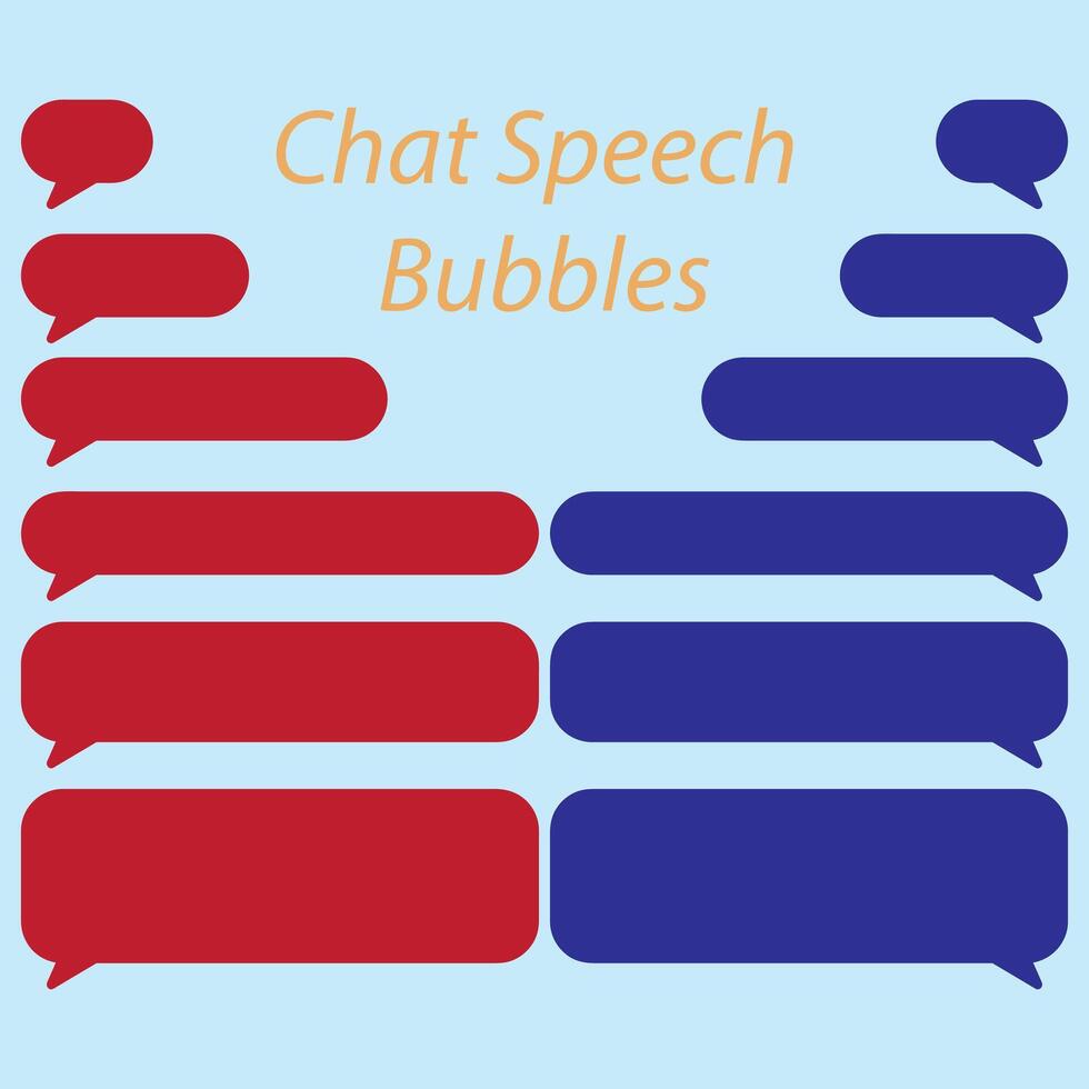 Vector set of chat speech bubbles template design