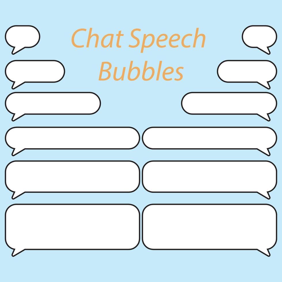 Vector set of chat speech bubbles template design