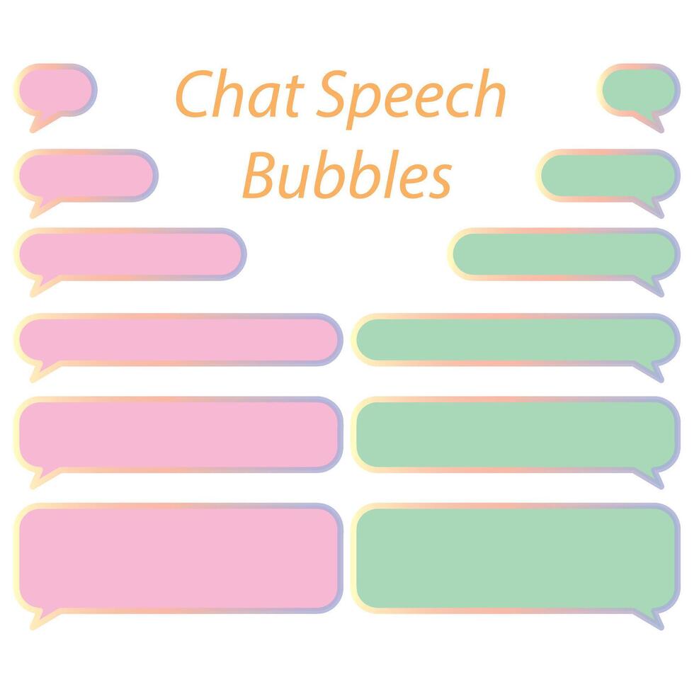 Vector set of chat speech bubbles template design