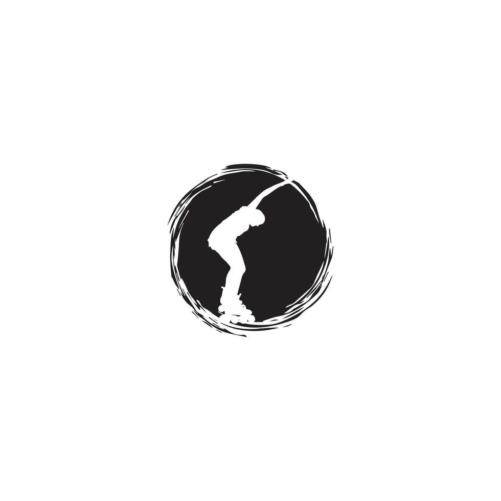 inline skating logo vector