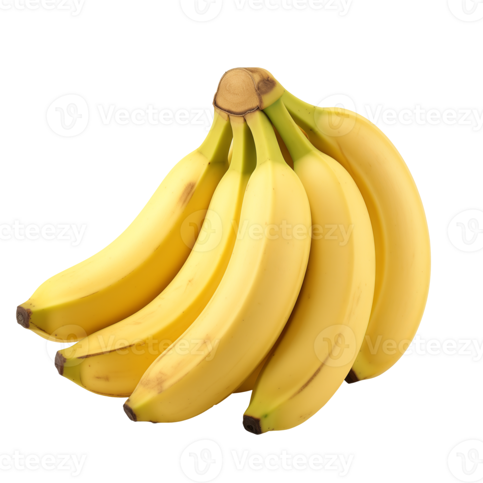 AI generated Bananas isolated on a transparent background. png