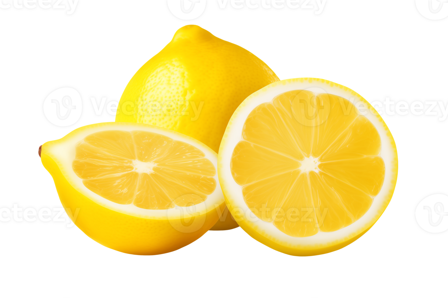 AI generated Lemons isolated on a transparent background. png
