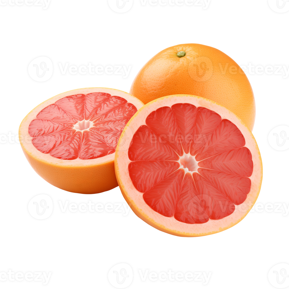 AI generated Grapefruits isolated on a transparent background. png