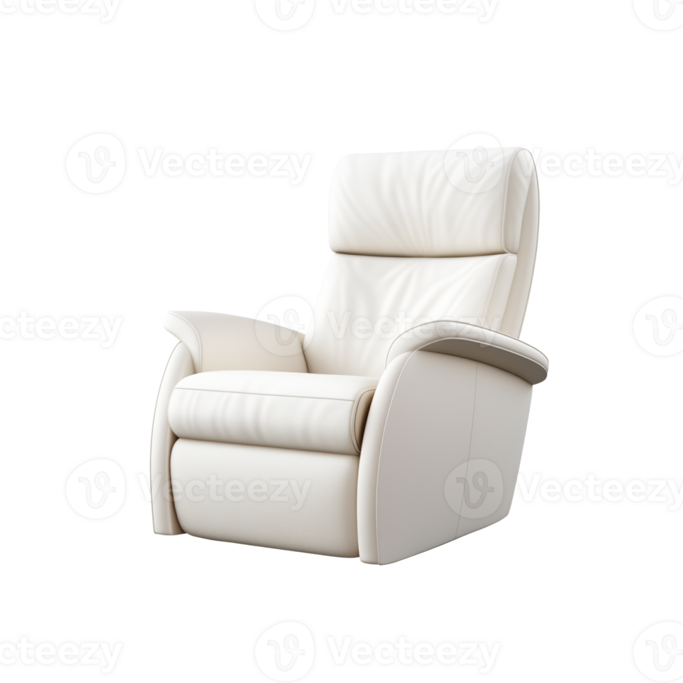 AI generated Recliner. Scandinavian modern minimalist style. Transparent background, isolated image. png