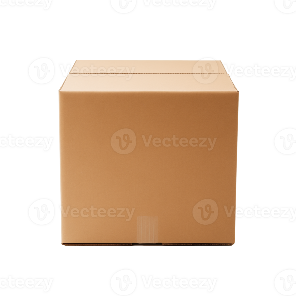 AI generated Shipping box on a transparent background png