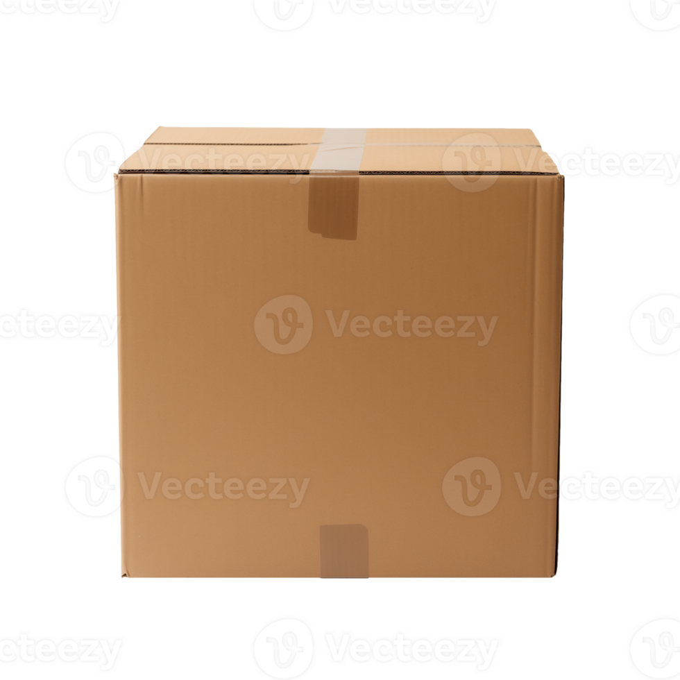 AI generated Shipping box on a transparent background png