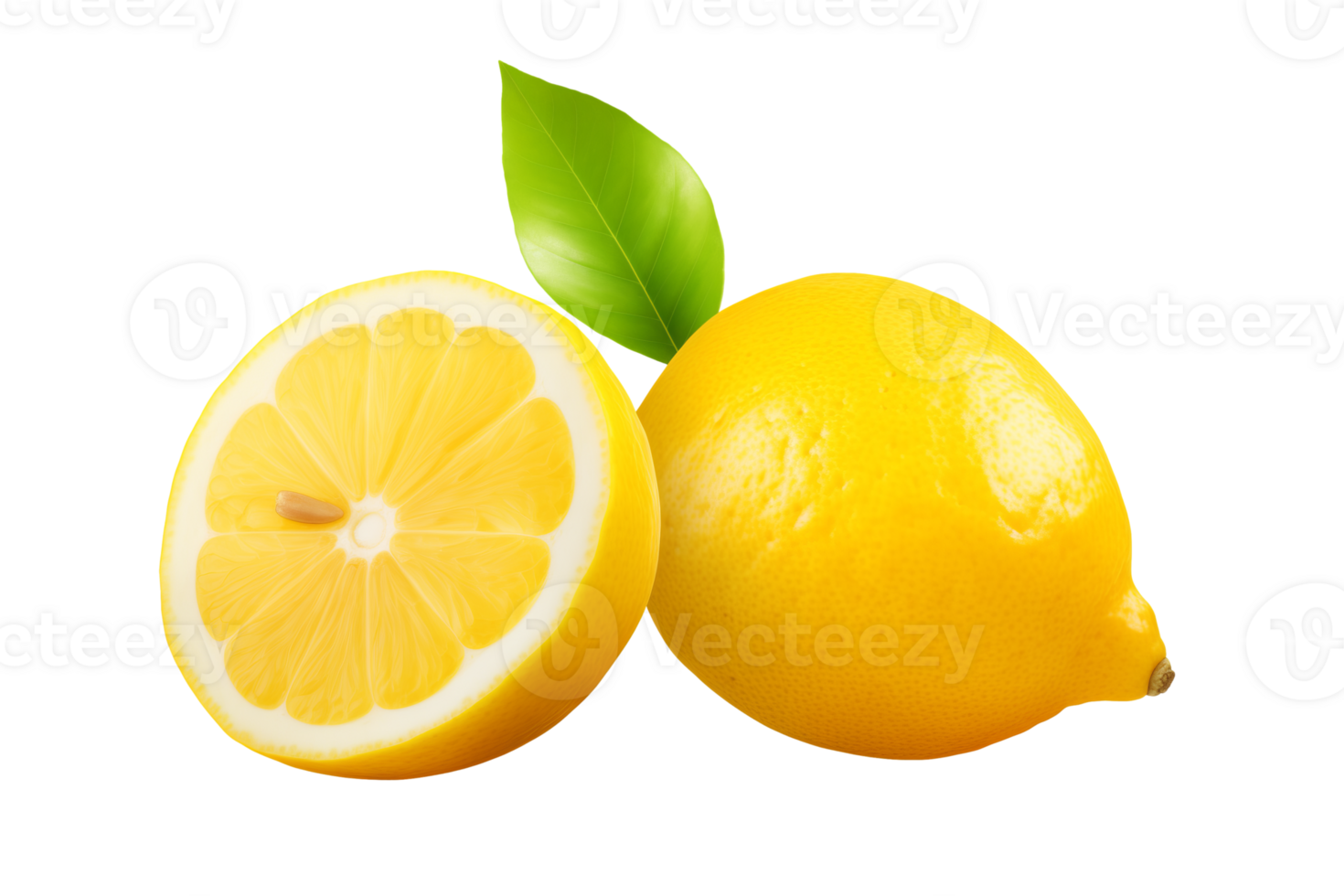AI generated Lemons isolated on a transparent background. png