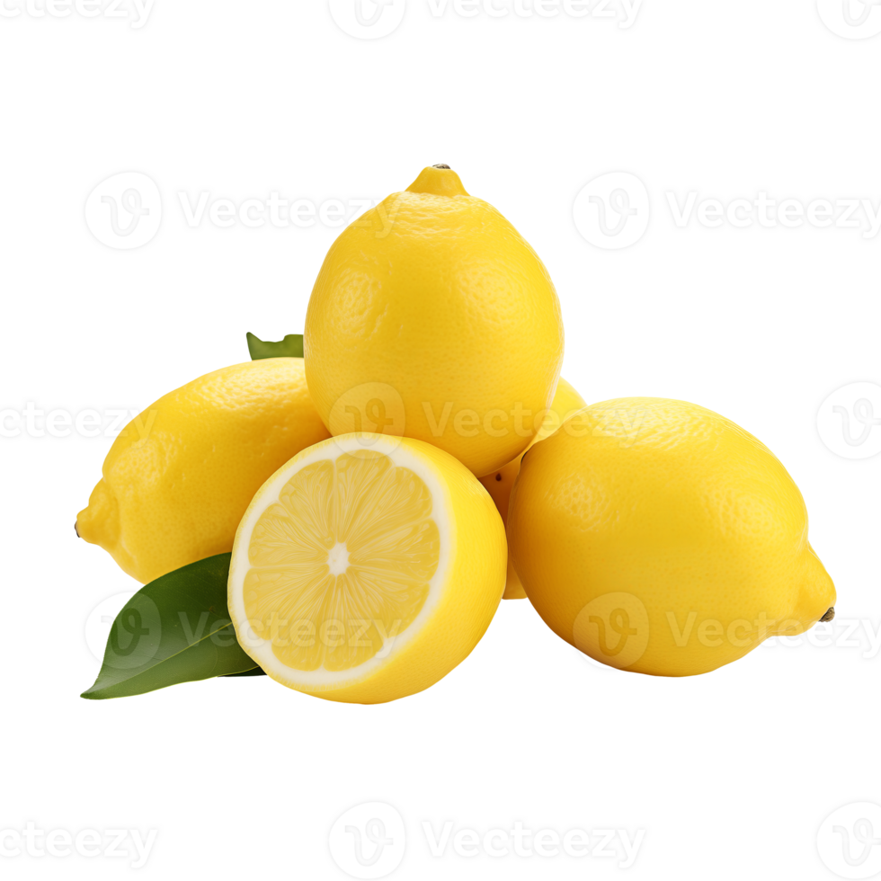 AI generated Lemons isolated on a transparent background. png