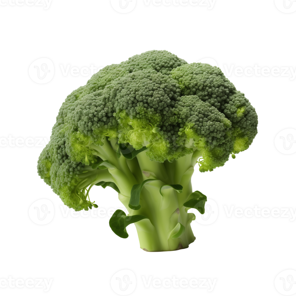 AI generated Broccolis isolated on a transparent background. png