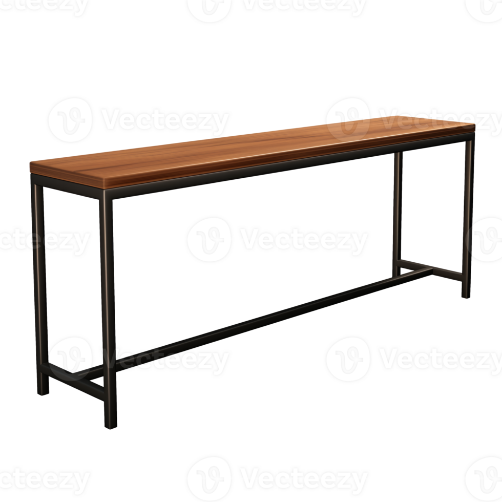 AI generated Sofa Table. Scandinavian modern minimalist style. Transparent background, isolated image. png