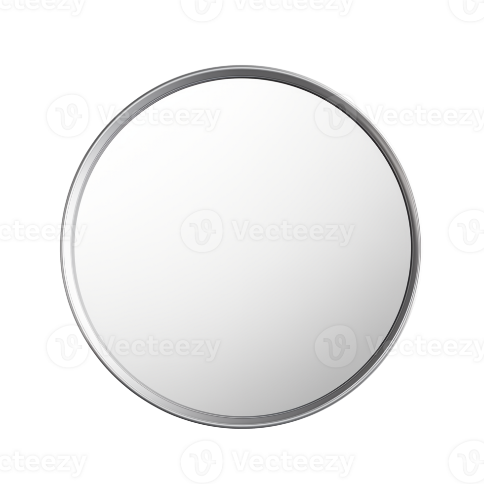 AI generated Wall Mirror. Scandinavian modern minimalist style. Transparent background, isolated image. png