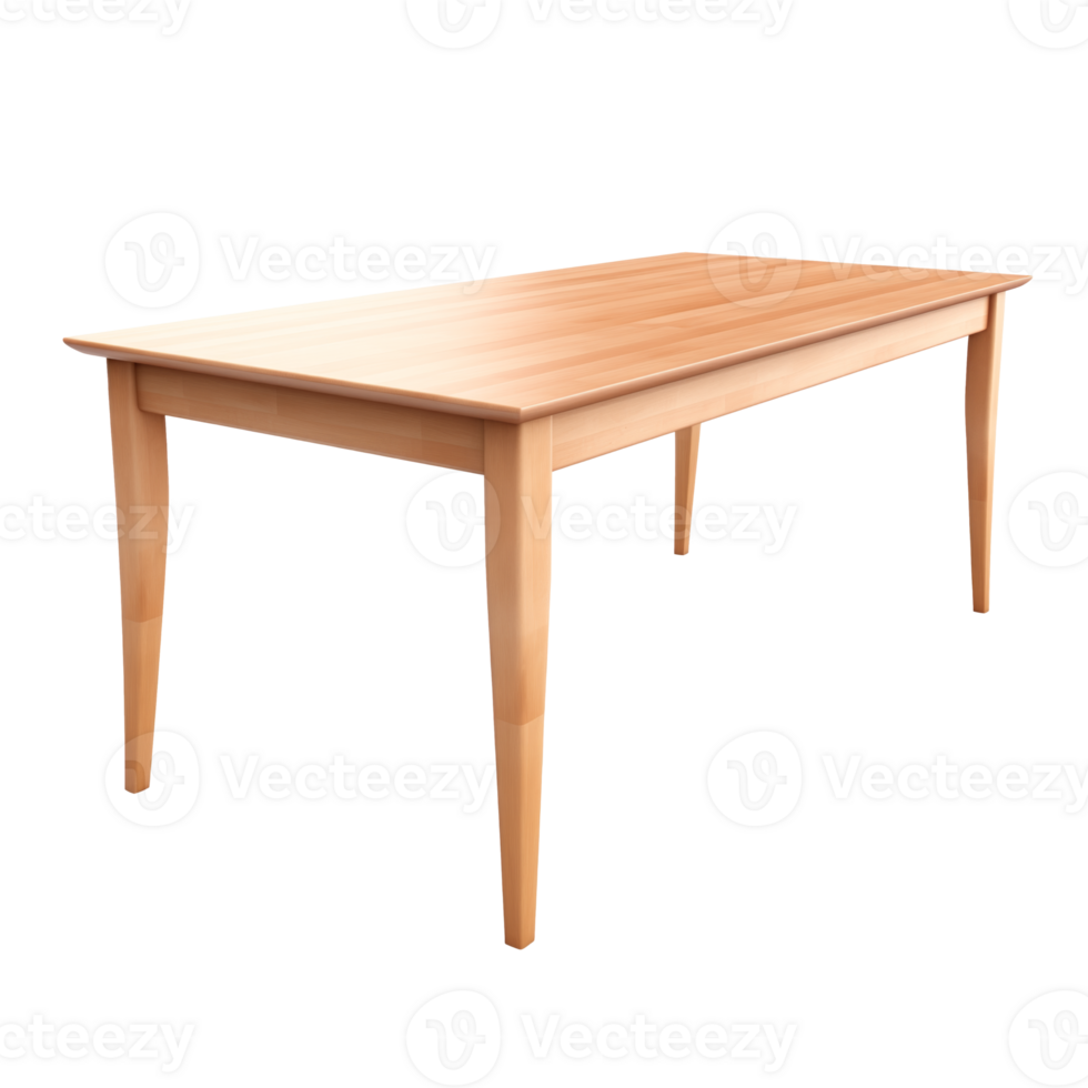 AI generated Table. Scandinavian modern minimalist style. Transparent background, isolated image. png