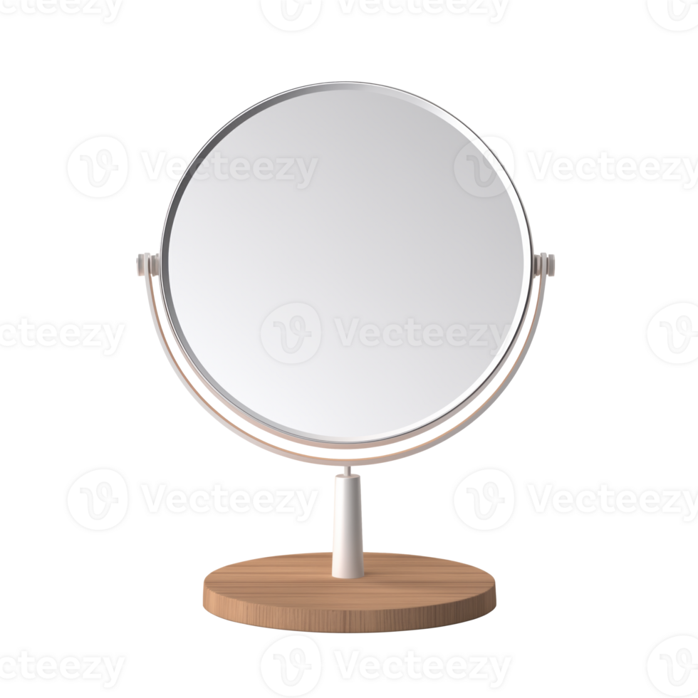 AI generated Vanity Mirror. Scandinavian modern minimalist style. Transparent background, isolated image. png