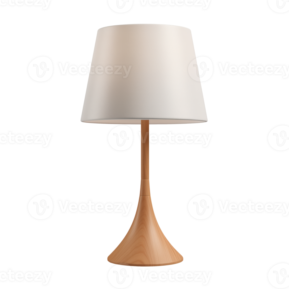 AI generated Table Lamp. Scandinavian modern minimalist style. Transparent background, isolated image. png