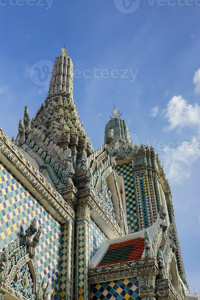 Places inside Wat Phra Kaew Grand Palace Bangkok Thailand. photo