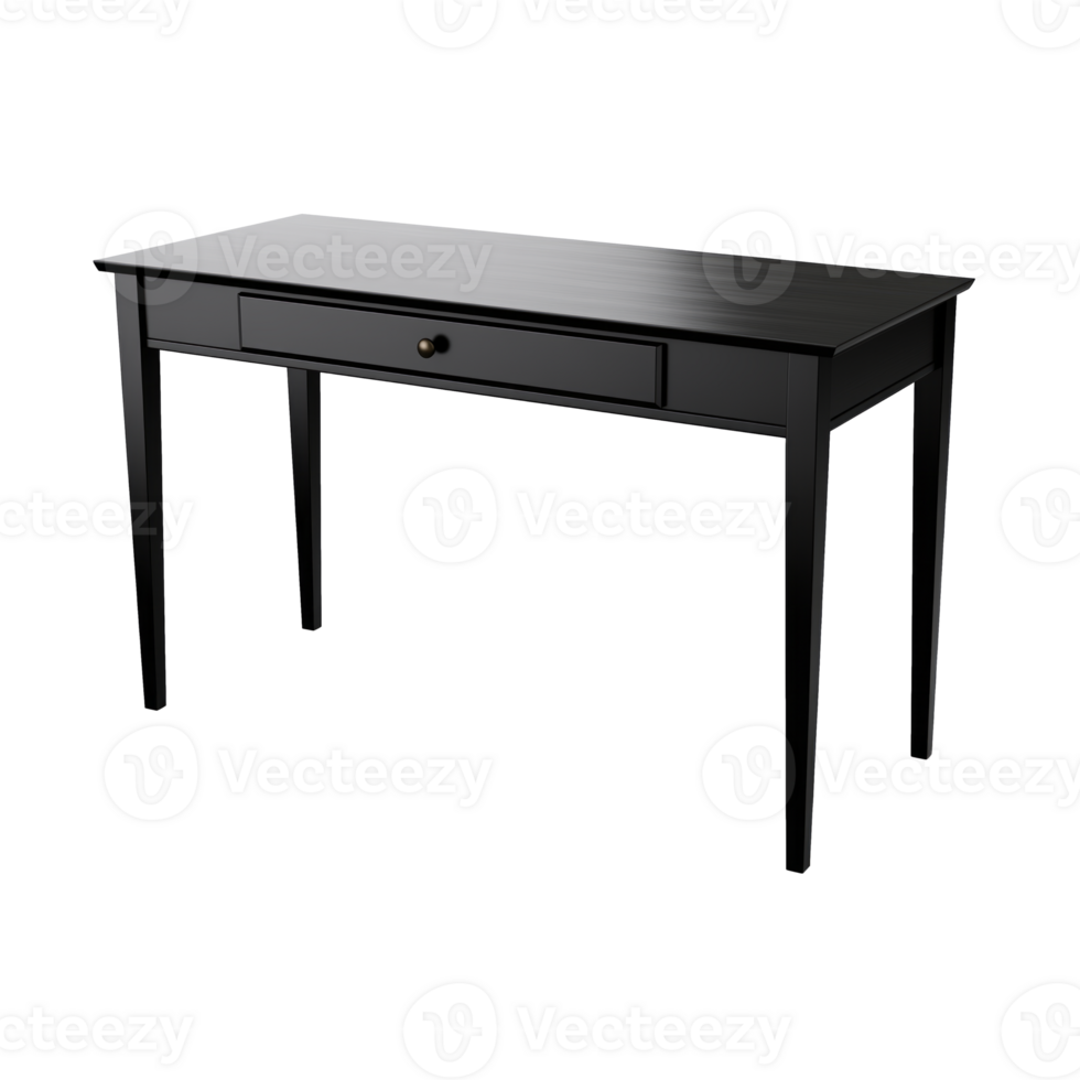 AI generated Writing Desk. Scandinavian modern minimalist style. Transparent background, isolated image. png