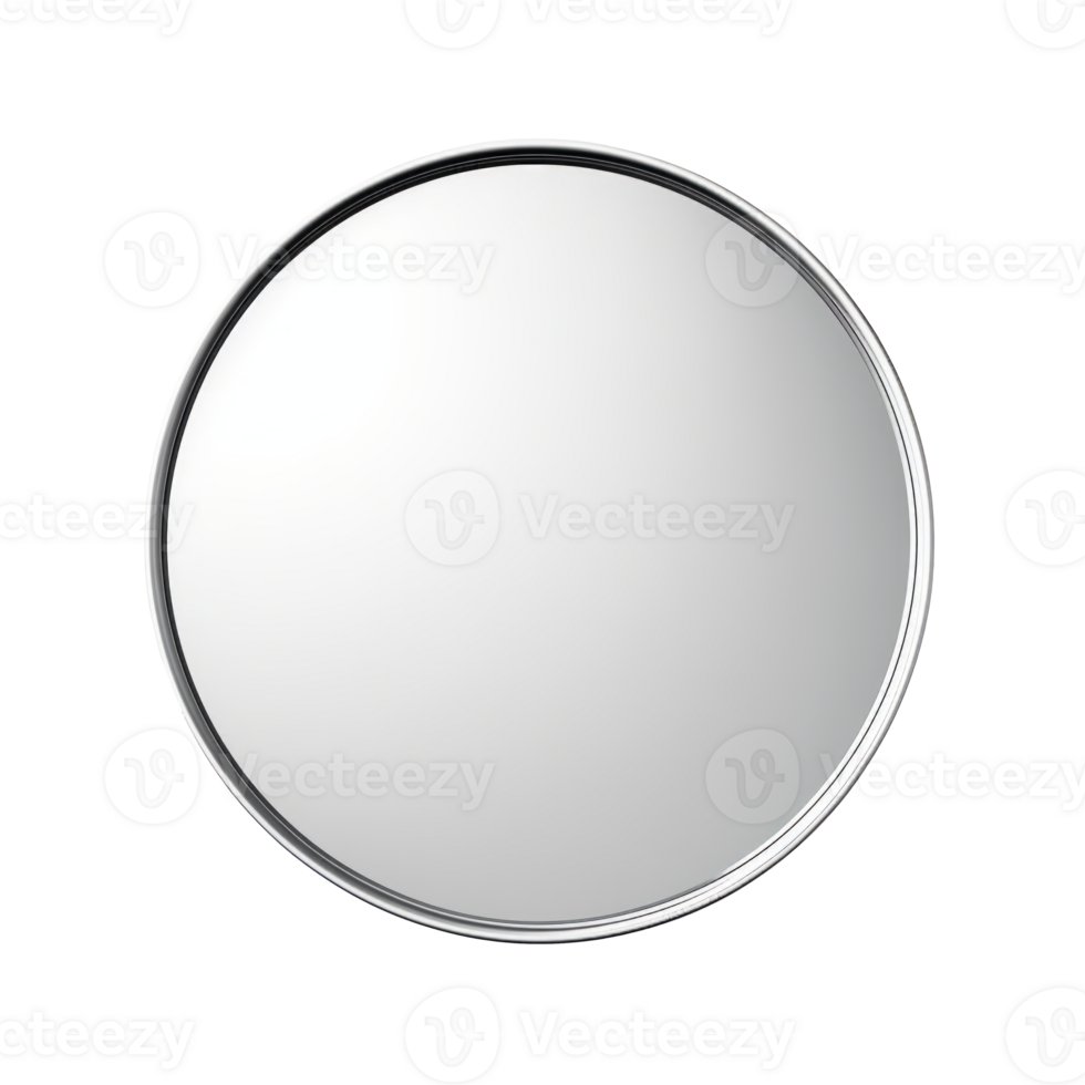 AI generated Mirror. Scandinavian modern minimalist style. Transparent background, isolated image. png