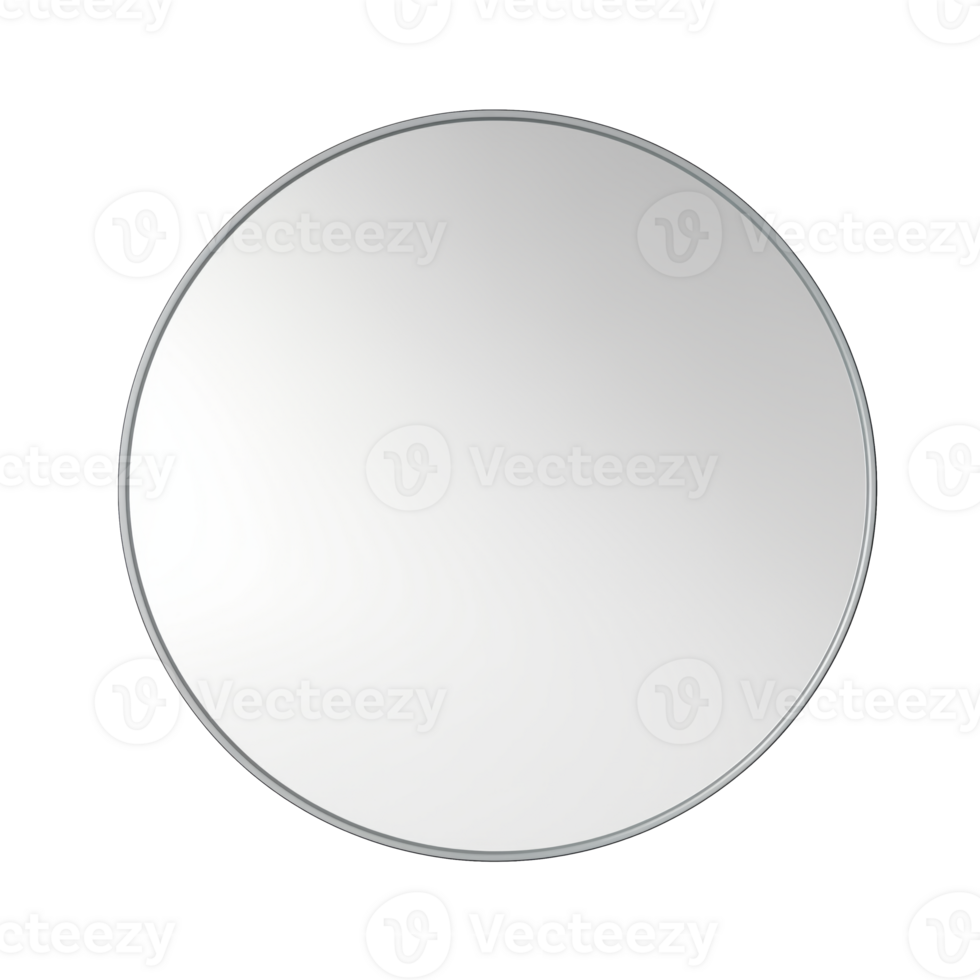 AI generated Mirror. Scandinavian modern minimalist style. Transparent background, isolated image. png