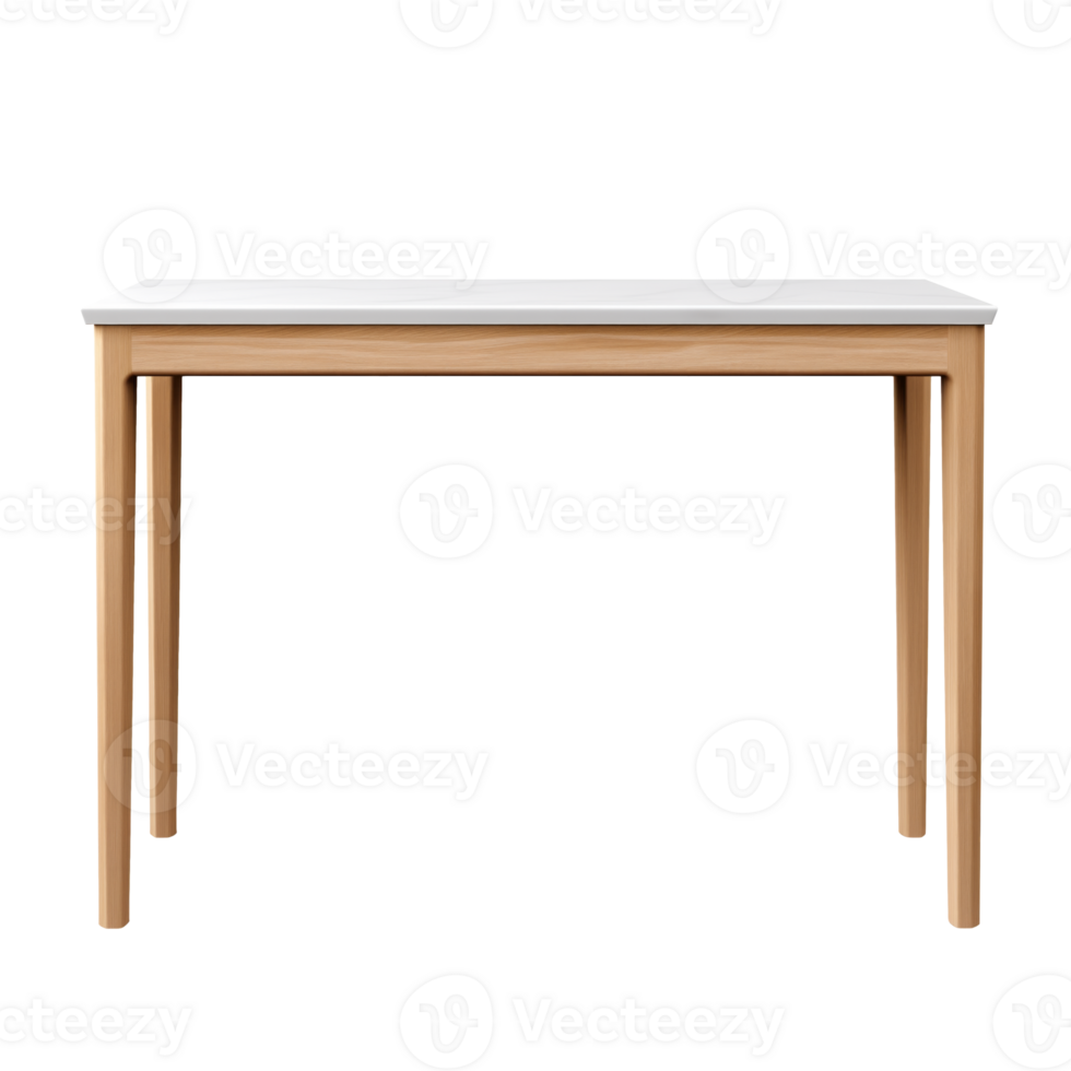AI generated Entryway Table. Scandinavian modern minimalist style. Transparent background, isolated image. png