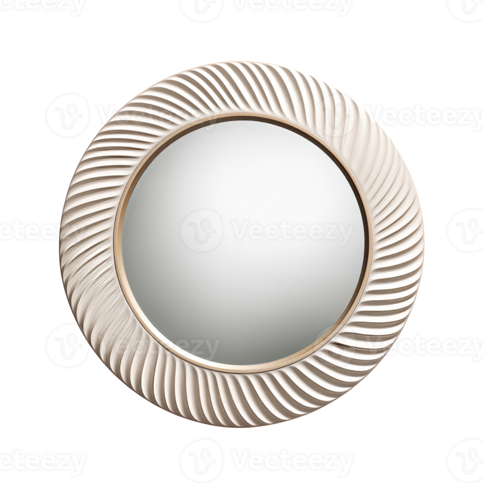 AI generated Mirror. Scandinavian modern minimalist style. Transparent background, isolated image. png