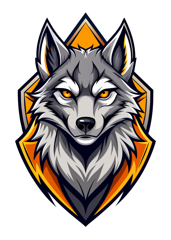 ai generado un lobo logo sin preciso detalles png