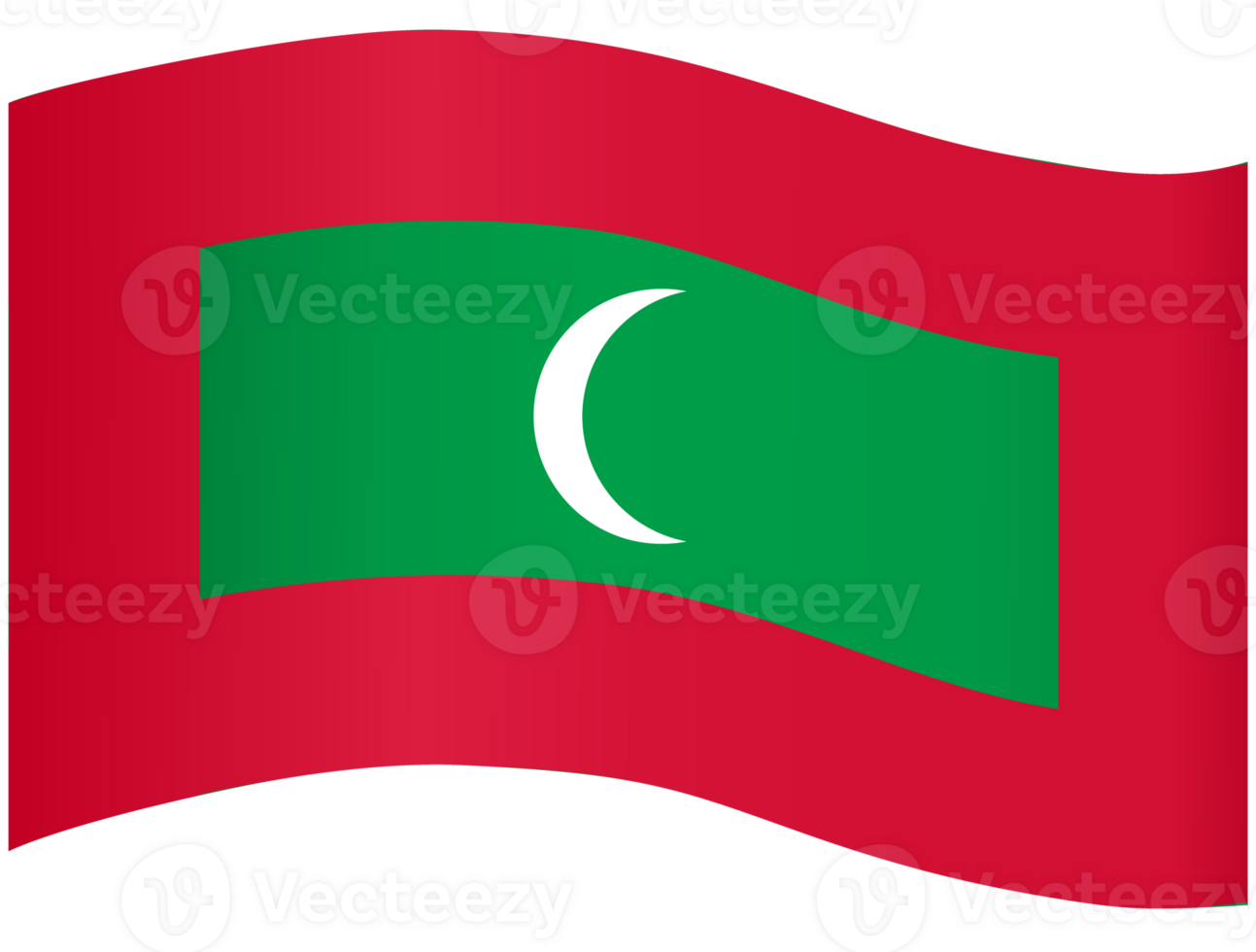 Maldives flag wave png