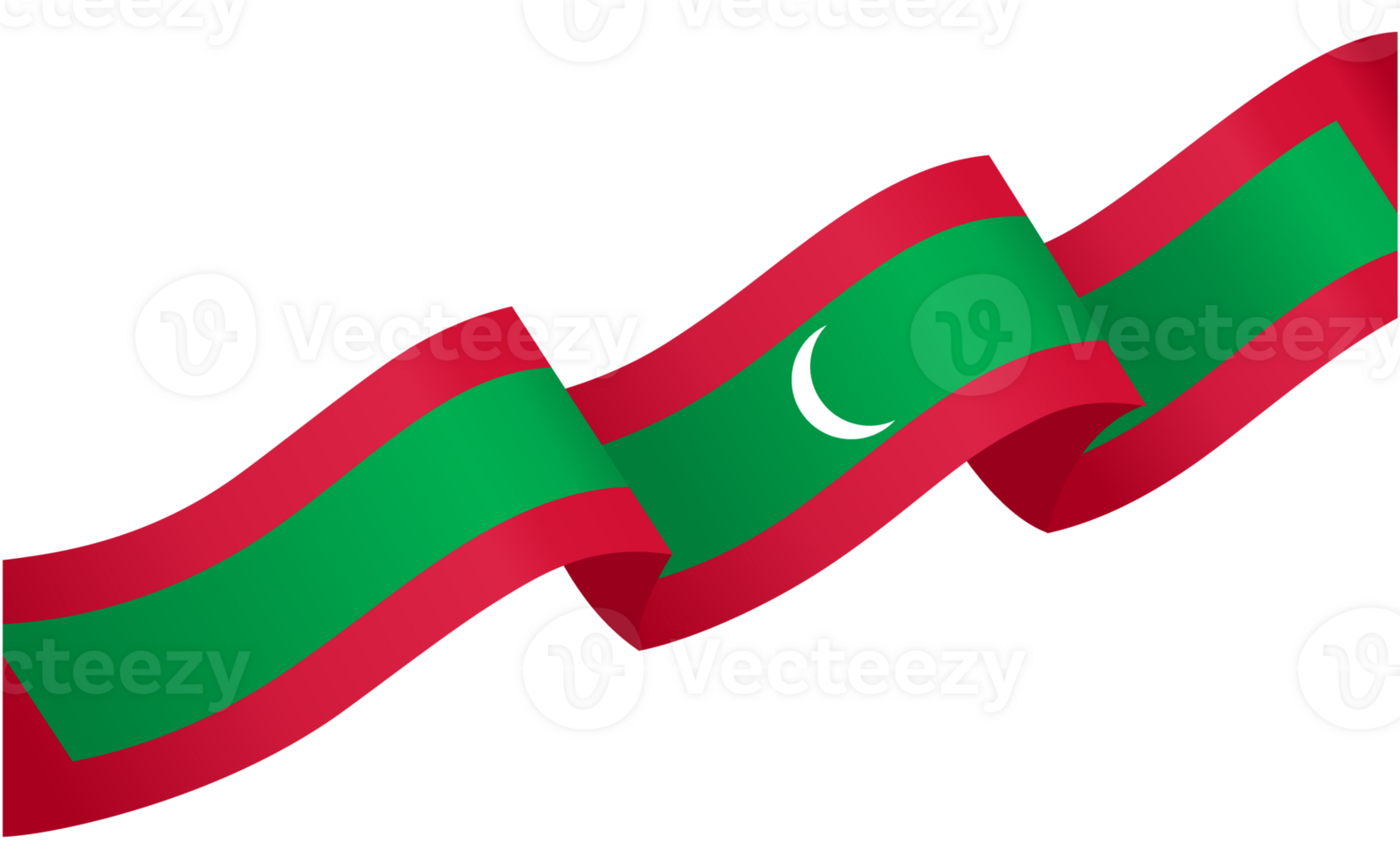 Maldives flag wave png