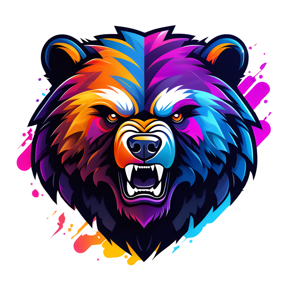 AI generated E-Sport Mascot logo vibrant color with isolated background png