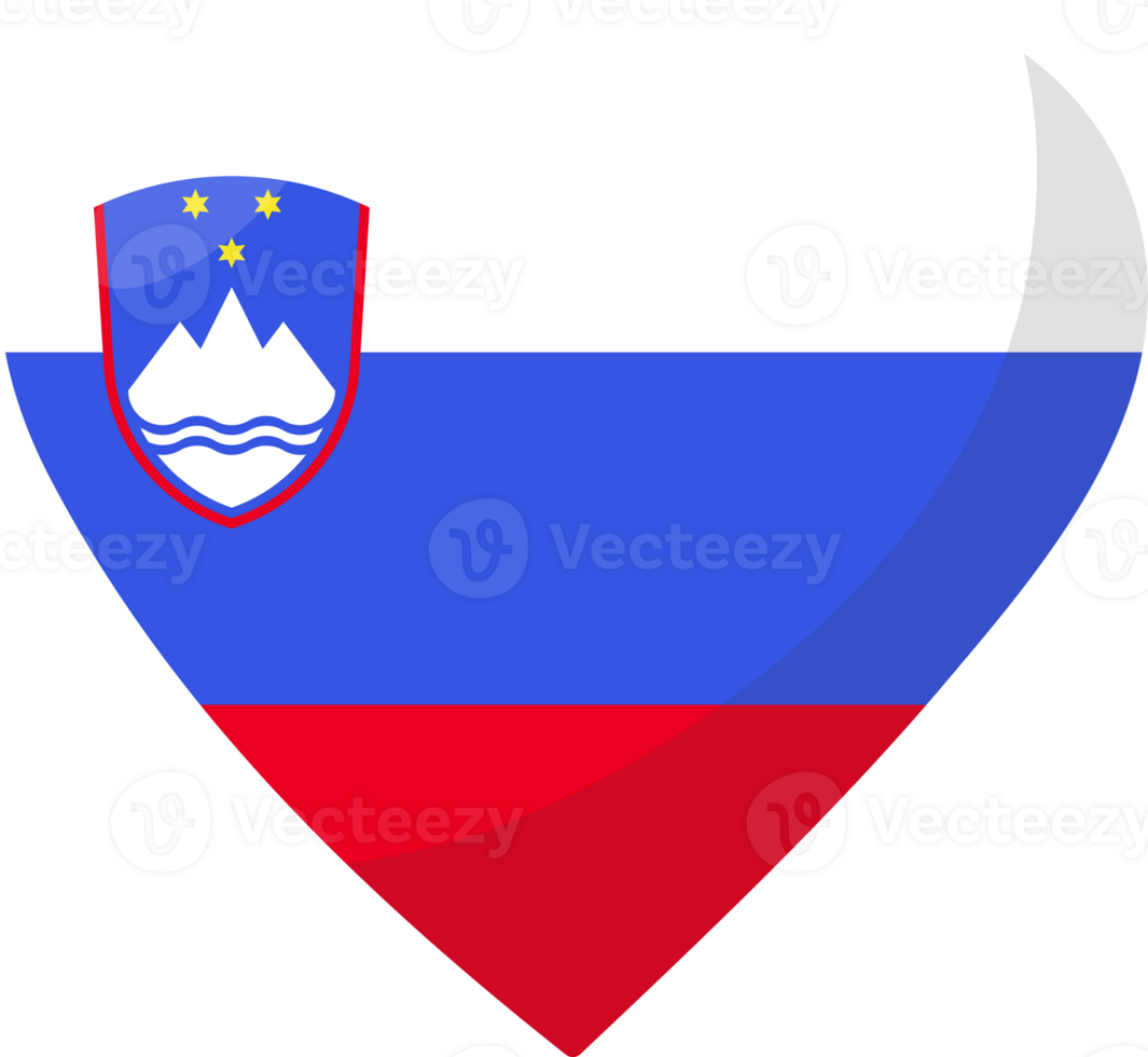 Slovenia flag heart 3D style. png