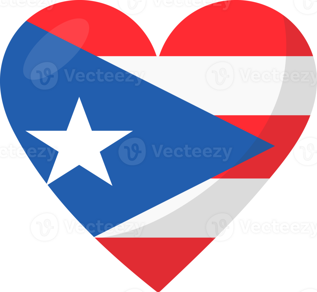 puerto rico vlag hart 3d stijl. png