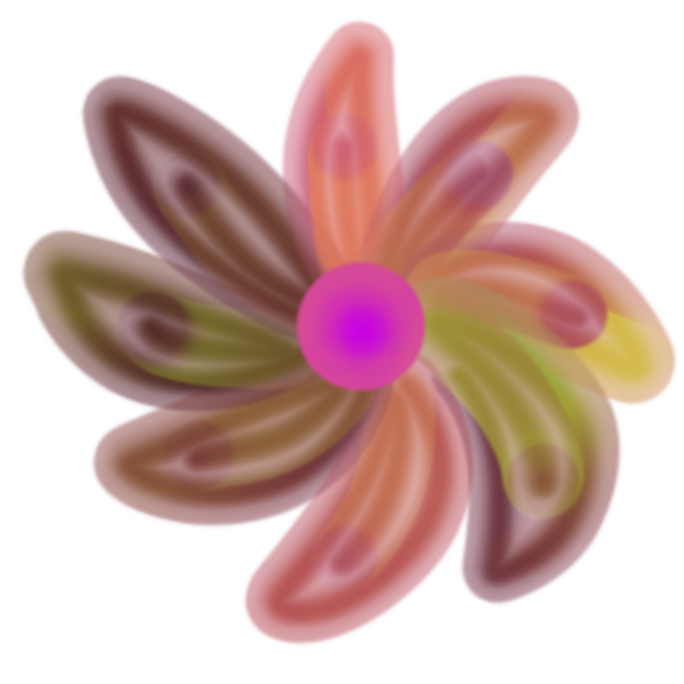 Neon flower shaped png