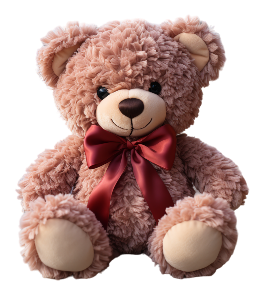 ai genererad förtjusande söt rosa teddy Björn, Skära ut design isolerat på transparent bakgrund, generativ ai png