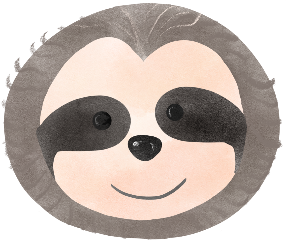 Sloth head animal png