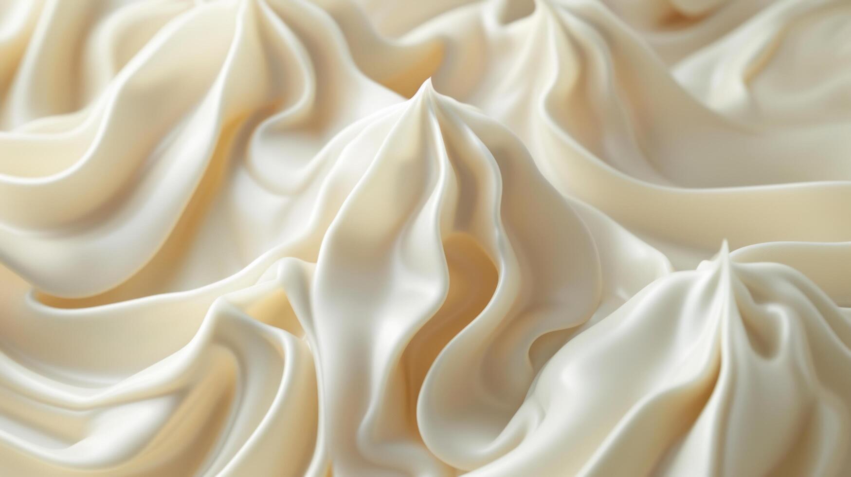 AI generated Creamy waves of milk curl and intertwine, forming mesmerizing shapes photo