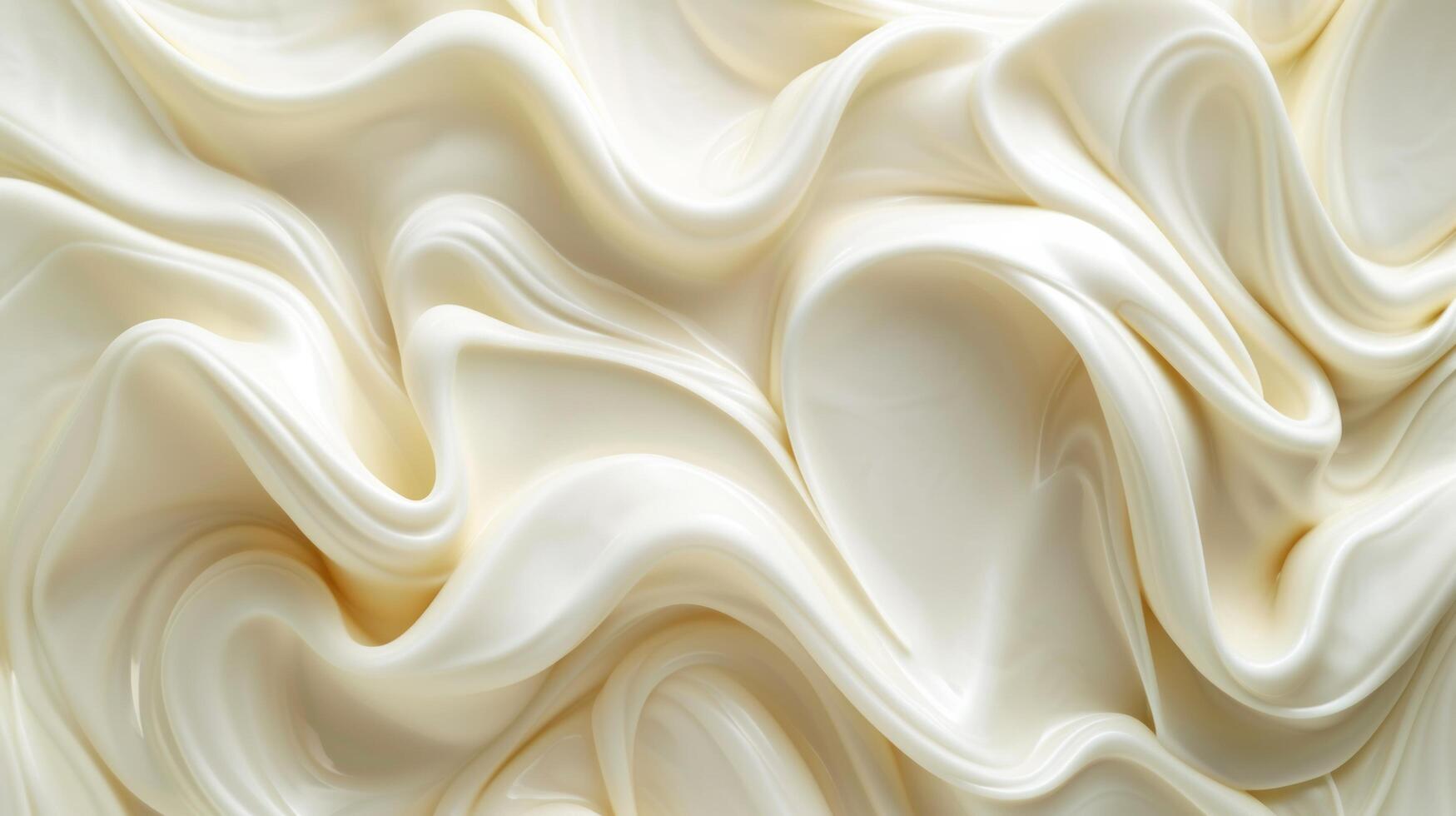 AI generated Creamy waves of milk curl and intertwine, forming mesmerizing shapes photo