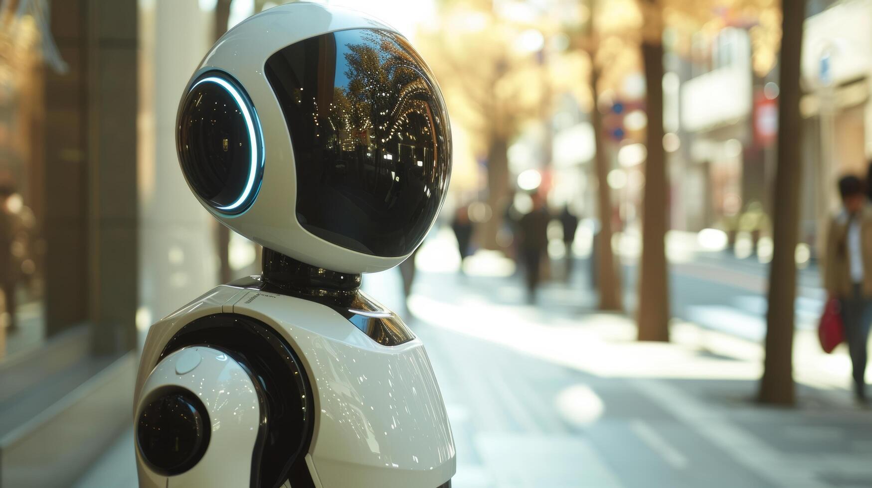 AI generated Assisting Humanoid Robot photo