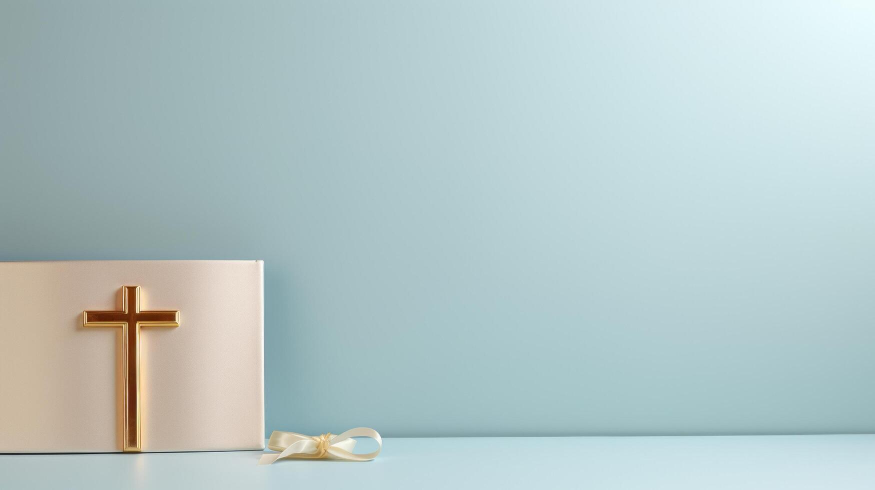 AI generated Simple and Elegant Easter Cross photo
